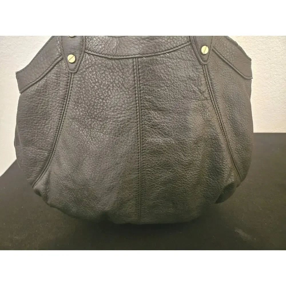 Tory Burch DAKOTA Black Leather Hobo/Shoulder Bag 16x13x3 *READ - Picture 10 of 16